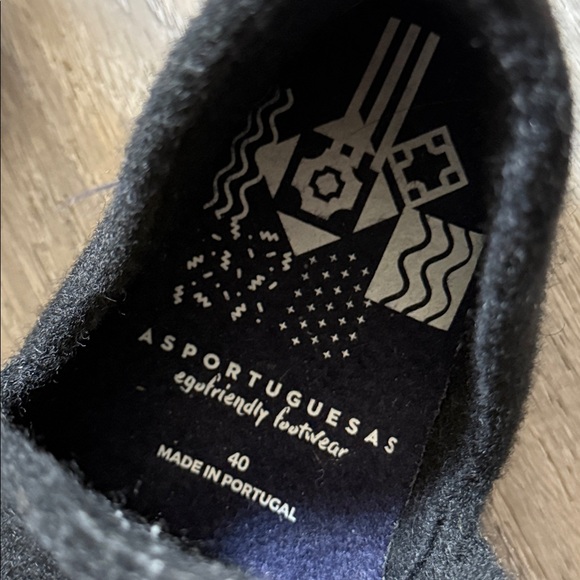 ASPORTUGUESAS BY FLY LONDON Black Tweed Wool Speckled Sole City Slip On Loafers - Picture 7 of 8